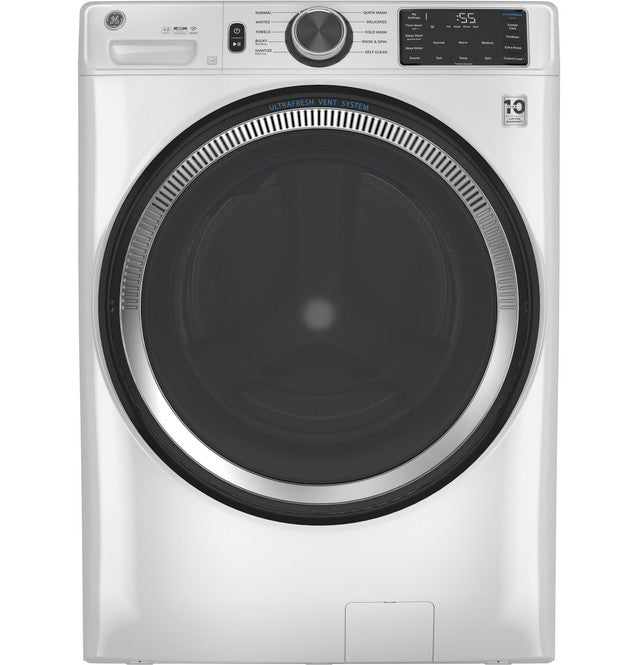 GE GFW550SSNWW ENERGY STAR 4.8 cu. ft. Capacity Smart Front Load Washer with UltraFresh Vent System with OdorBlock and Sanitize w/Oxi