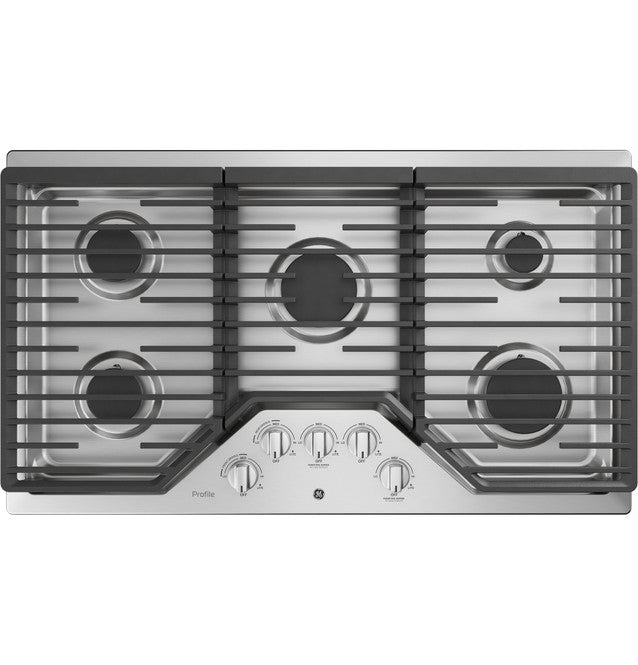 GE Profile PGP7036SLSS 36" Built-In Gas Cooktop with Five Burners