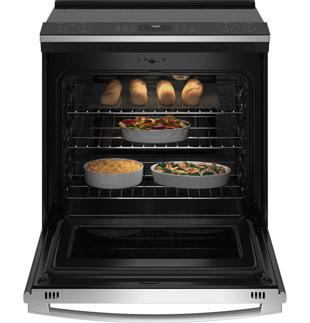 GE Profile PHS930YPFS 30" Smart Slide-In Fingerprint Resistant Front-Control Induction and Convection Range with No Preheat Air Fry