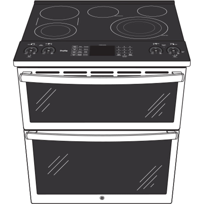 GE Profile PS960YPFS 30" Smart Slide-In Electric Double Oven Convection Fingerprint Resistant Range