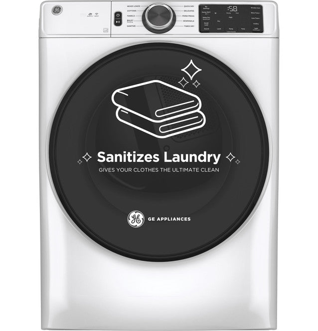 GE HZ108044 ENERGY STAR 7.8 cu. ft. Capacity Smart Front Load Gas Dryer with Sanitize Cycle