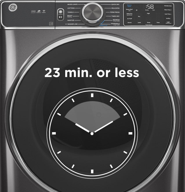 GE HZ108044 ENERGY STAR 7.8 cu. ft. Capacity Smart Front Load Gas Dryer with Sanitize Cycle