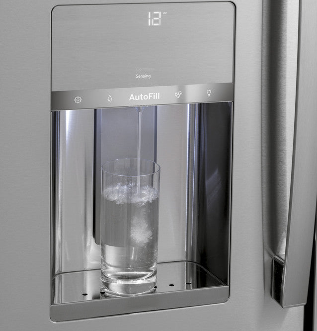 GE Profile PVD28BYNFS ENERGY STAR 27.9 Cu. Ft. Smart Fingerprint Resistant 4-Door French-Door Refrigerator with Door In Door