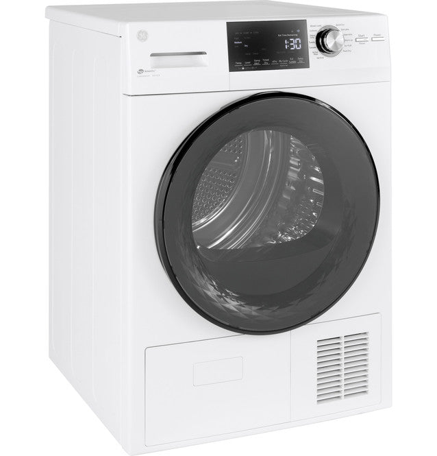 GE GFT14ESSMWW ENERGY STAR 24" 4.1 Cu.Ft. Front Load Ventless Condenser Electric Dryer with Stainless Steel Basket