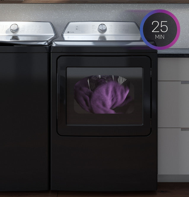 GE Profile PTD60EBPRDG ENERGY STAR 7.4 cu. ft. Capacity aluminized alloy drum Electric Dryer with Sanitize Cycle and Sensor Dry