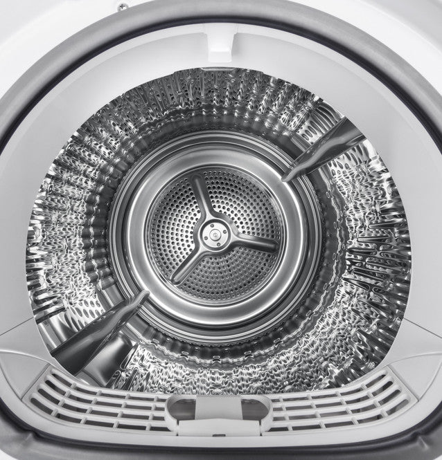 GE GFT14ESSMWW ENERGY STAR 24" 4.1 Cu.Ft. Front Load Ventless Condenser Electric Dryer with Stainless Steel Basket