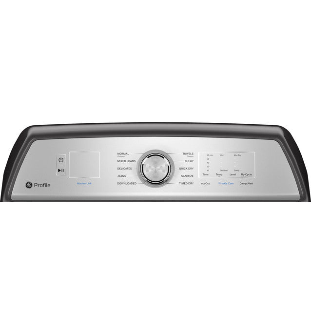 GE Profile PTD60EBPRDG ENERGY STAR 7.4 cu. ft. Capacity aluminized alloy drum Electric Dryer with Sanitize Cycle and Sensor Dry