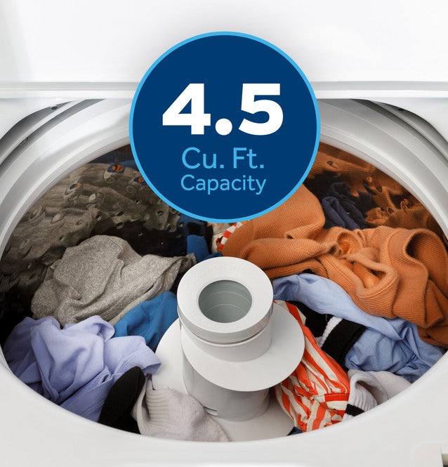 GE GTW485ASWWB 4.5 cu. ft. Capacity Washer with Stainless Steel Basket, Cold Plus and Wash Boost