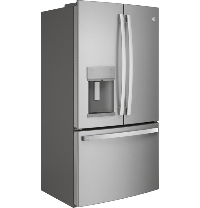 GE Profile PYE22KYNFS ENERGY STAR 22.1 Cu. Ft. Counter-Depth Fingerprint Resistant French-Door Refrigerator with Hands-Free AutoFill