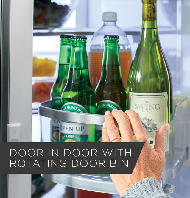 GE Profile PVD28BYNFS ENERGY STAR 27.9 Cu. Ft. Smart Fingerprint Resistant 4-Door French-Door Refrigerator with Door In Door