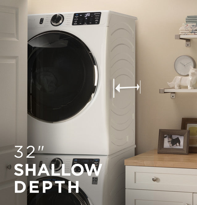 GE GFW655SSVWW ENERGY STAR 5.0 cu. ft. Capacity Smart Front Load Steam Washer with SmartDispense UltraFresh Vent System with OdorBlock and Sanitize + Allergen