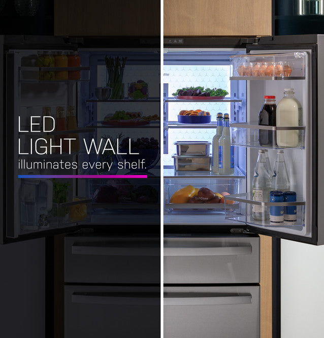GE Profile PGE29BYTFS ENERGY STAR 28.7 Cu. Ft. Smart Fingerprint Resistant 4-Door French-Door Refrigerator With Dual-Dispense AutoFill Pitcher