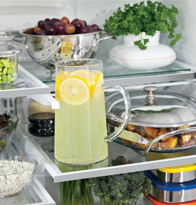 GE Profile PYE22KYNFS ENERGY STAR 22.1 Cu. Ft. Counter-Depth Fingerprint Resistant French-Door Refrigerator with Hands-Free AutoFill