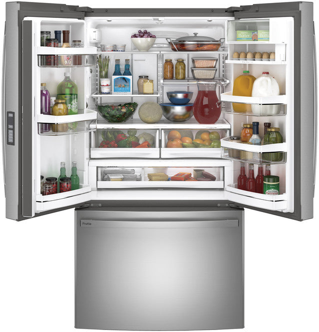 GE Profile HZ537904 ENERGY STAR 23.1 Cu. Ft. Counter-Depth Fingerprint Resistant French-Door Refrigerator