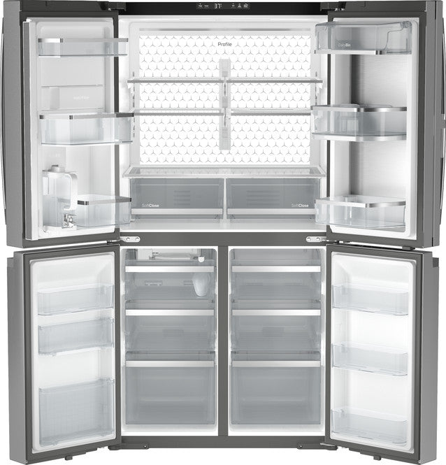 GE Profile PAD28BYTFS ENERGY STAR 28.4 Cu. Ft. Quad-Door Refrigerator with Dual-Dispense AutoFill Pitcher and Door in Door