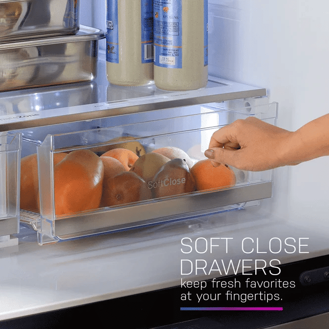 GE Profile PAD28BYTFS ENERGY STAR 28.4 Cu. Ft. Quad-Door Refrigerator with Dual-Dispense AutoFill Pitcher and Door in Door