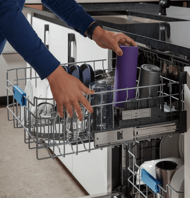 GE Profile PDT705SYWFS ENERGY STAR Fingerprint Resistant Top Control Stainless Interior Dishwasher with Microban Antimicrobial Technology with Sanitize Cycle
