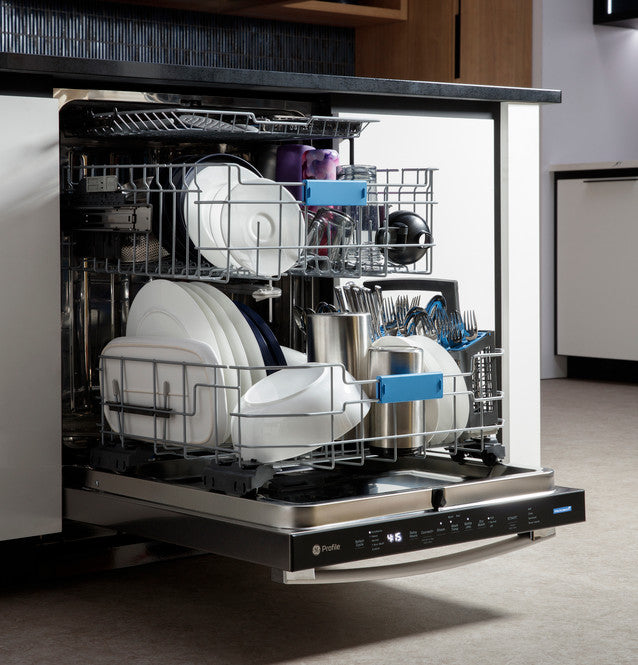 GE Profile PDT715SYVFS ENERGY STAR Fingerprint Resistant Top Control Stainless Interior Dishwasher with Microban Antimicrobial Technology with Sanitize Cycle