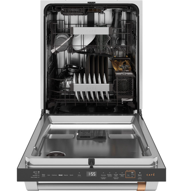 Cafe CDT858P2VS1 CustomFit ENERGY STAR Stainless Interior Smart Dishwasher with Ultra Wash Top Rack and Dual Convection Ultra Dry, 44 dBA