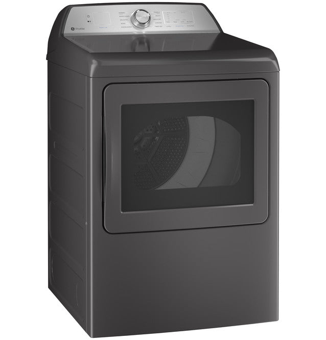 GE Profile PTD60GBPRDG ENERGY STAR 7.4 cu. ft. Capacity aluminized alloy drum Gas Dryer with Sanitize Cycle and Sensor Dry