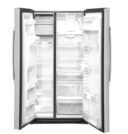 GE GZS22IYNFS 21.8 Cu. Ft. Counter-Depth Fingerprint Resistant Side-By-Side Refrigerator