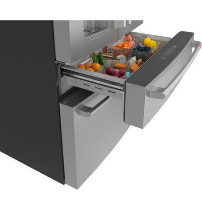 Cafe CXE22DP2PS1 ENERGY STAR 22.3 Cu. Ft. Smart Counter-Depth 4-Door French-Door Refrigerator