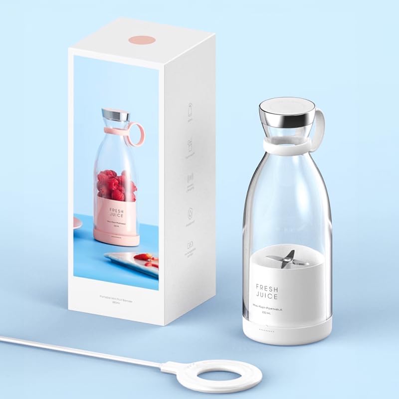 Mini Portable Cordless Blender for Shakes & Smoothies (214White)