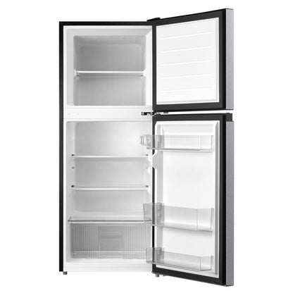 Midea MRM45D3ASL Compact Refrigerator, 2-Door, 4.5 cu ft, Stainless Steel