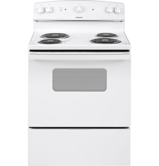 Hotpoint 30-in 4 Burners 5-cu ft Freestanding Electric Range (White)
