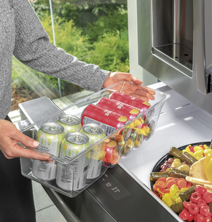 GE Profile PVD28BYNFS  ENERGY STAR 27.9 Cu. Ft. Smart Fingerprint Resistant 4-Door French-Door Refrigerator with Door In Door