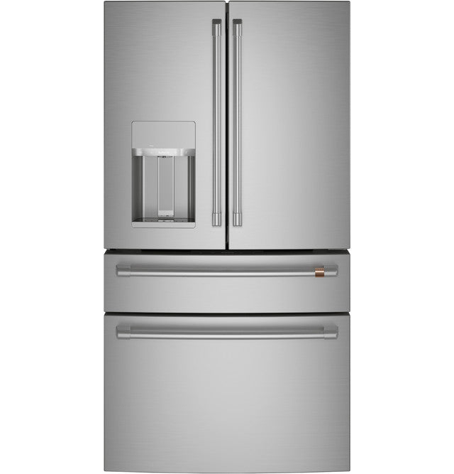 Cafe CXE22DP2PS1 ENERGY STAR 22.3 Cu. Ft. Smart Counter-Depth 4-Door French-Door Refrigerator