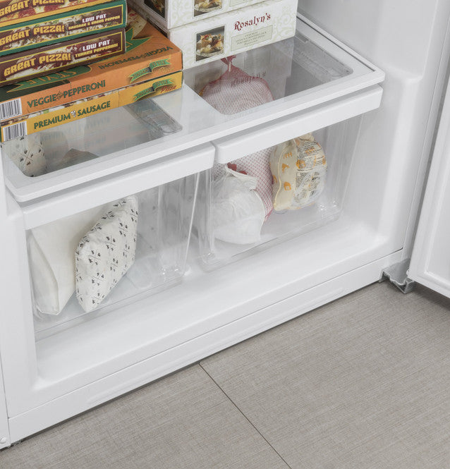 GE FUF21DLRWW ENERGY STAR 21.3 Cu. Ft. Frost-Free Garage Ready Upright Freezer