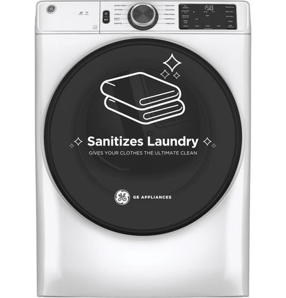 GE HZ108044 ENERGY STAR 7.8 cu. ft. Capacity Smart Front Load Gas Dryer with Sanitize Cycle