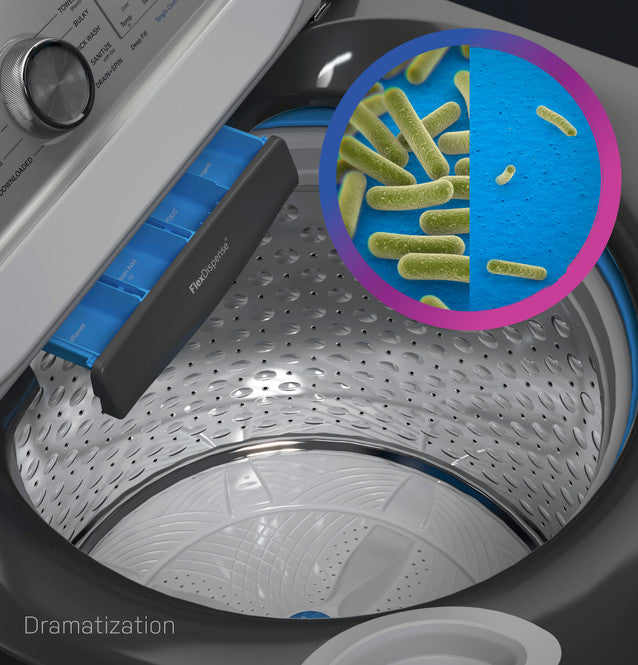 GE Profile PTW600BSRWS  ENERGY STAR 5.0 cu. ft. Capacity Washer with Smarter Wash Technology and FlexDispense