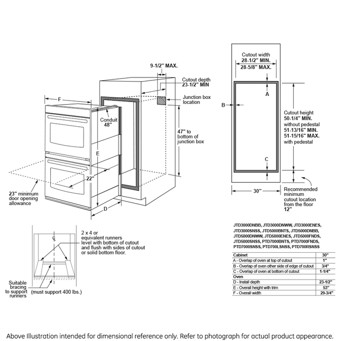GE Profile PTD7000SNSS  30" Smart Built-In Convection Double Wall Oven with No Preheat Air Fry and Precision Cooking