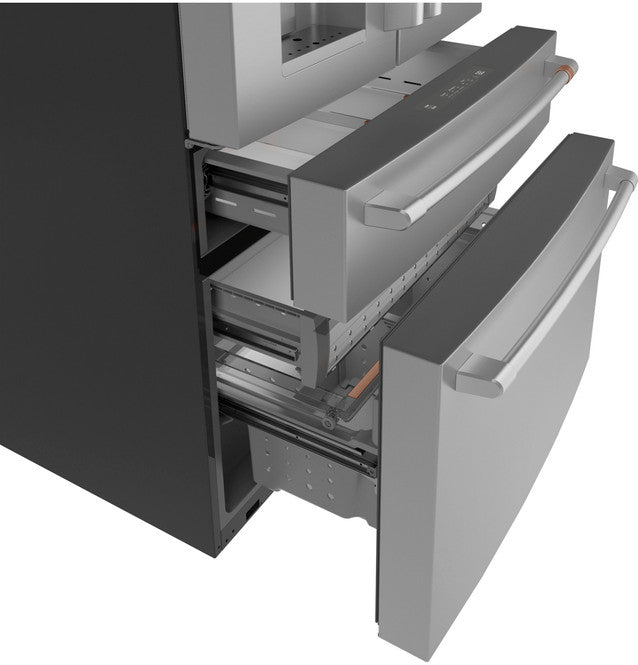 Cafe CXE22DP2PS1 ENERGY STAR 22.3 Cu. Ft. Smart Counter-Depth 4-Door French-Door Refrigerator