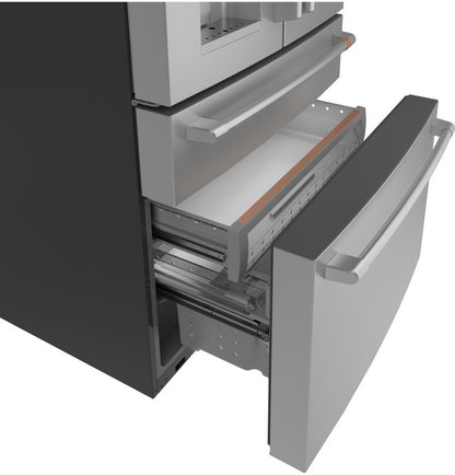 Cafe CXE22DP2PS1 ENERGY STAR 22.3 Cu. Ft. Smart Counter-Depth 4-Door French-Door Refrigerator
