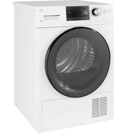 GE GFT14ESSMWW ENERGY STAR 24" 4.1 Cu.Ft. Front Load Ventless Condenser Electric Dryer with Stainless Steel Basket