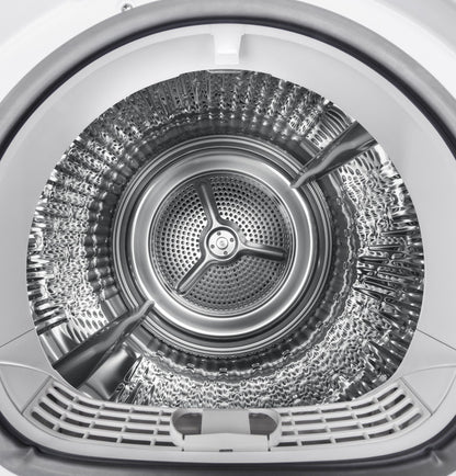GE GFT14ESSMWW ENERGY STAR 24" 4.1 Cu.Ft. Front Load Ventless Condenser Electric Dryer with Stainless Steel Basket