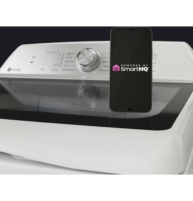 GE Profile PTW600BSRWS  ENERGY STAR 5.0 cu. ft. Capacity Washer with Smarter Wash Technology and FlexDispense
