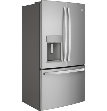 GE Profile PYE22KYNFS  ENERGY STAR 22.1 Cu. Ft. Counter-Depth Fingerprint Resistant French-Door Refrigerator with Hands-Free AutoFill
