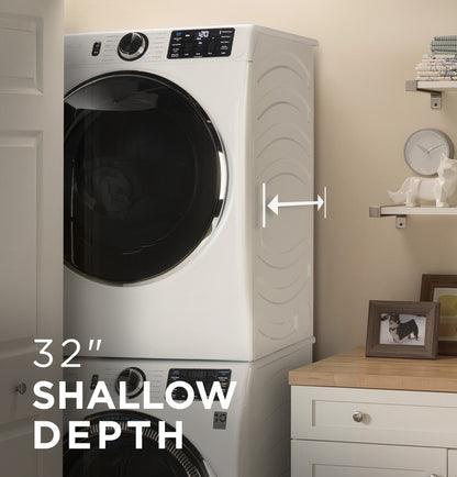 GE GFW655SSVWW ENERGY STAR 5.0 cu. ft. Capacity Smart Front Load Steam Washer with SmartDispense UltraFresh Vent System with OdorBlock and Sanitize + Allergen
