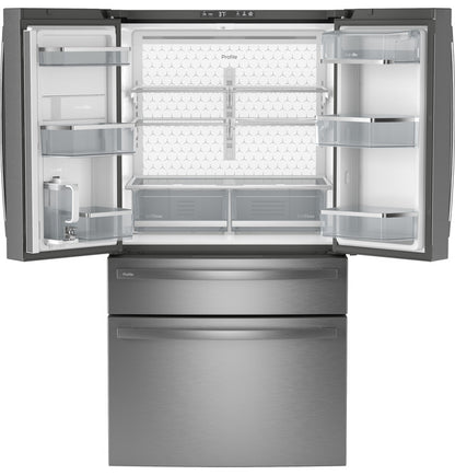GE Profile PGE29BYTFS  ENERGY STAR 28.7 Cu. Ft. Smart Fingerprint Resistant 4-Door French-Door Refrigerator With Dual-Dispense AutoFill Pitcher