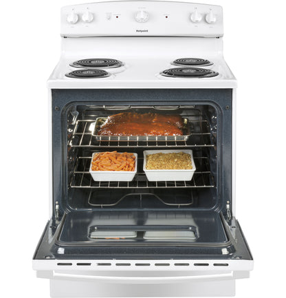Hotpoint 30-in 4 Burners 5-cu ft Freestanding Electric Range (White)