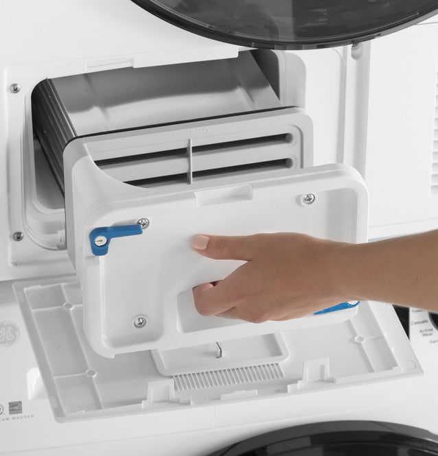 GE GFT14ESSMWW ENERGY STAR 24" 4.1 Cu.Ft. Front Load Ventless Condenser Electric Dryer with Stainless Steel Basket