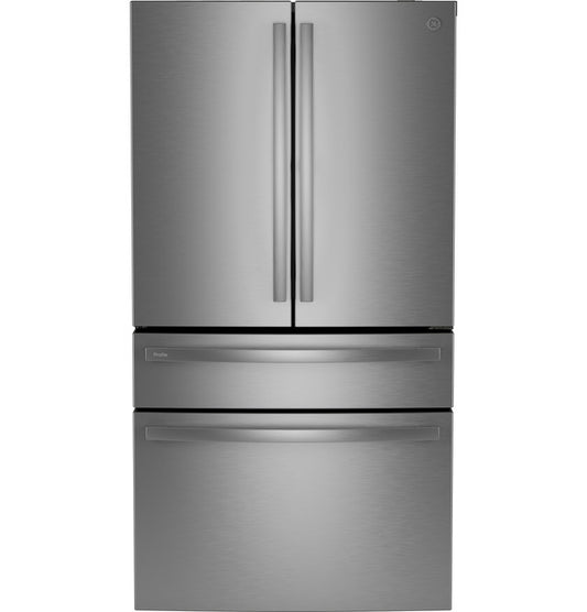 GE Profile PGE29BYTFS  ENERGY STAR 28.7 Cu. Ft. Smart Fingerprint Resistant 4-Door French-Door Refrigerator With Dual-Dispense AutoFill Pitcher