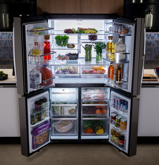 GE Profile PAD28BYTFS  ENERGY STAR 28.4 Cu. Ft. Quad-Door Refrigerator with Dual-Dispense AutoFill Pitcher and Door in Door