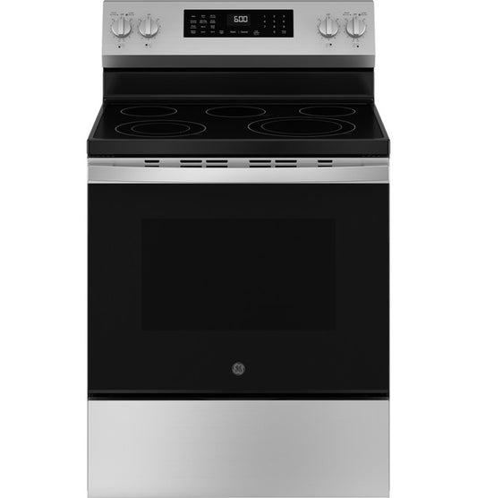 GE GRF600AVSS 30" Free-Standing Electric Convection Range with No Preheat Air Fry and EasyWashâ„¢ Oven Tray
