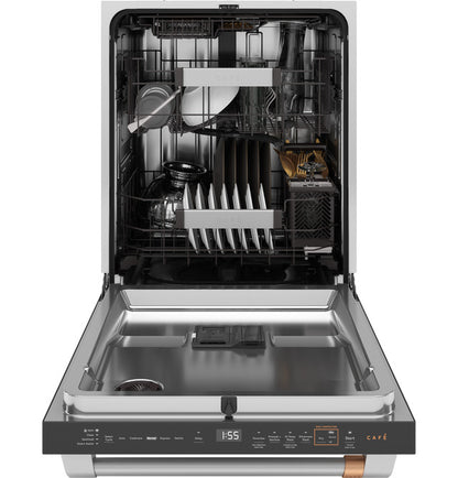 Cafe CDT858P2VS1 CustomFit ENERGY STAR Stainless Interior Smart Dishwasher with Ultra Wash Top Rack and Dual Convection Ultra Dry, 44 dBA