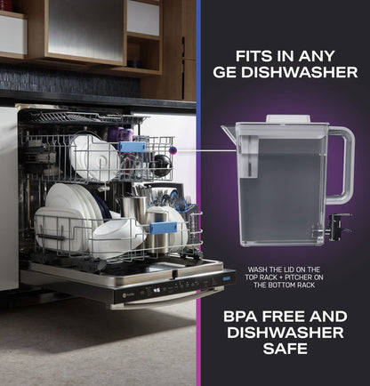 GE Profile PGE29BYTFS  ENERGY STAR 28.7 Cu. Ft. Smart Fingerprint Resistant 4-Door French-Door Refrigerator With Dual-Dispense AutoFill Pitcher